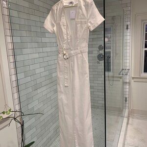 Tiger Mist Cream Belted Jumpsuit